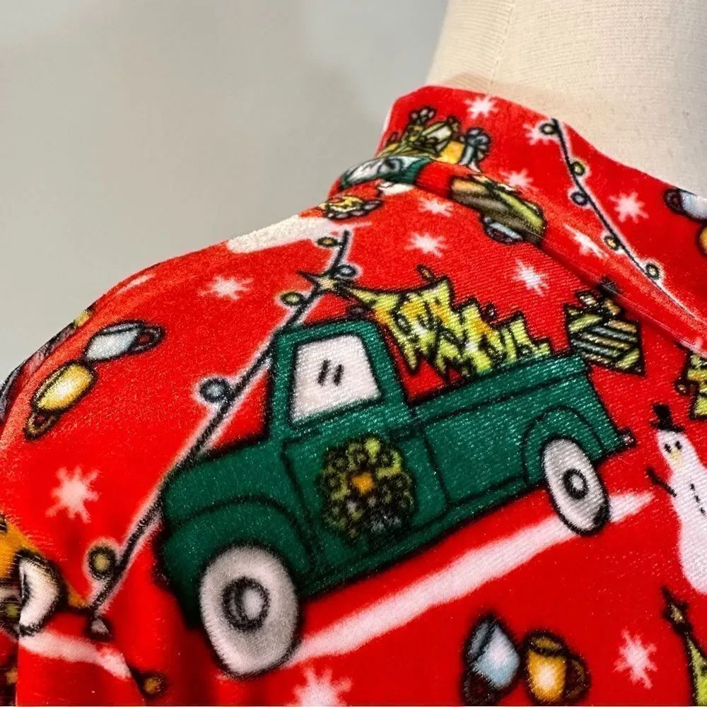 Born Famous Ugly Christmas Sweater Dress Red Long Sleeve Fit & Flare Size XXL - Picture 5 of 12